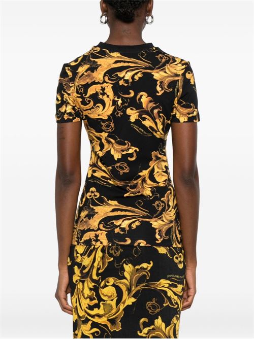 T-shirt donna mezza manica con stampa Versace jeans Couture | 79HAH608JS504G89